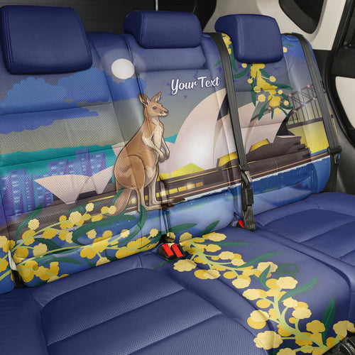 Kangaroo Australia Personalised Back Car Seat Cover Aussie Pride Golden Wattle Sydney Opera House