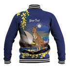 Kangaroo Australia Personalised Baseball Jacket Aussie Pride Golden Wattle Sydney Opera House
