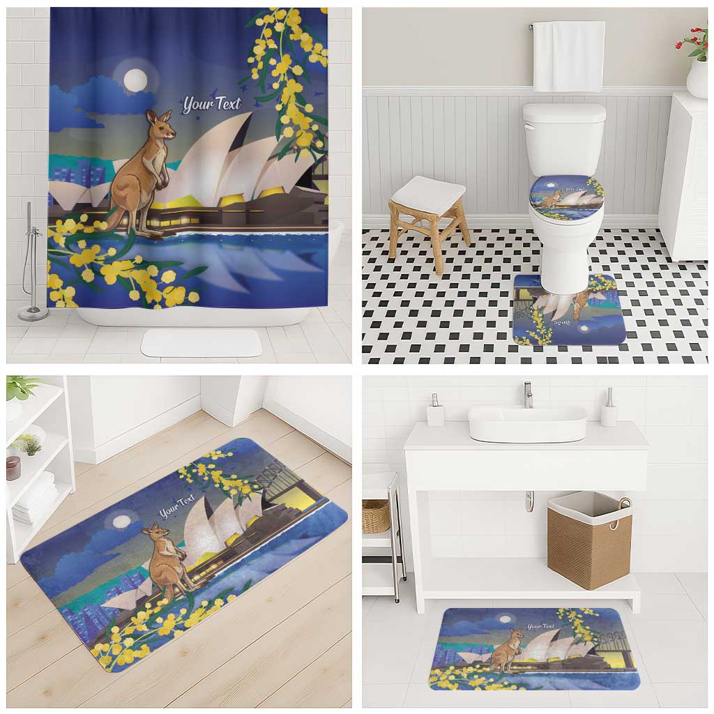 Kangaroo Australia Personalised Bathroom Set Aussie Pride Golden Wattle Sydney Opera House