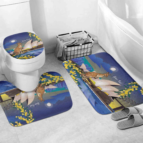 Kangaroo Australia Personalised Bathroom Set Aussie Pride Golden Wattle Sydney Opera House