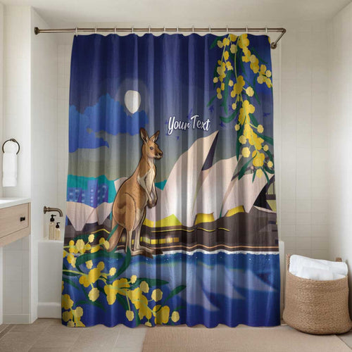 Kangaroo Australia Personalised Bathroom Set Aussie Pride Golden Wattle Sydney Opera House