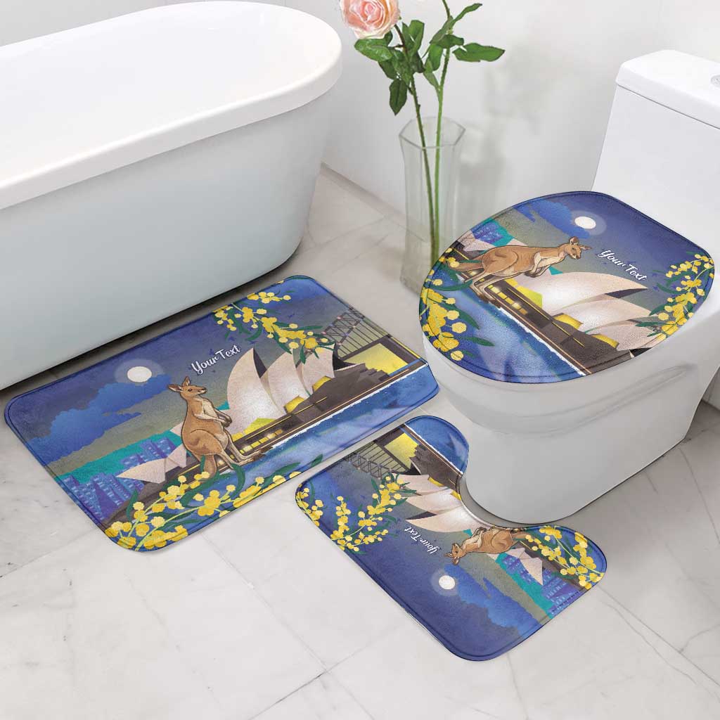 Kangaroo Australia Personalised Bathroom Set Aussie Pride Golden Wattle Sydney Opera House