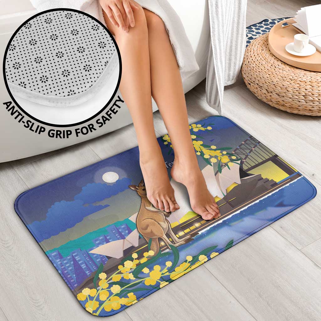 Kangaroo Australia Personalised Bathroom Set Aussie Pride Golden Wattle Sydney Opera House