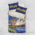 Kangaroo Australia Personalised Bedding Set Aussie Pride Golden Wattle Sydney Opera House