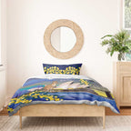 Kangaroo Australia Personalised Bedding Set Aussie Pride Golden Wattle Sydney Opera House
