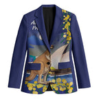 Kangaroo Australia Personalised Blazer Aussie Pride Golden Wattle Sydney Opera House