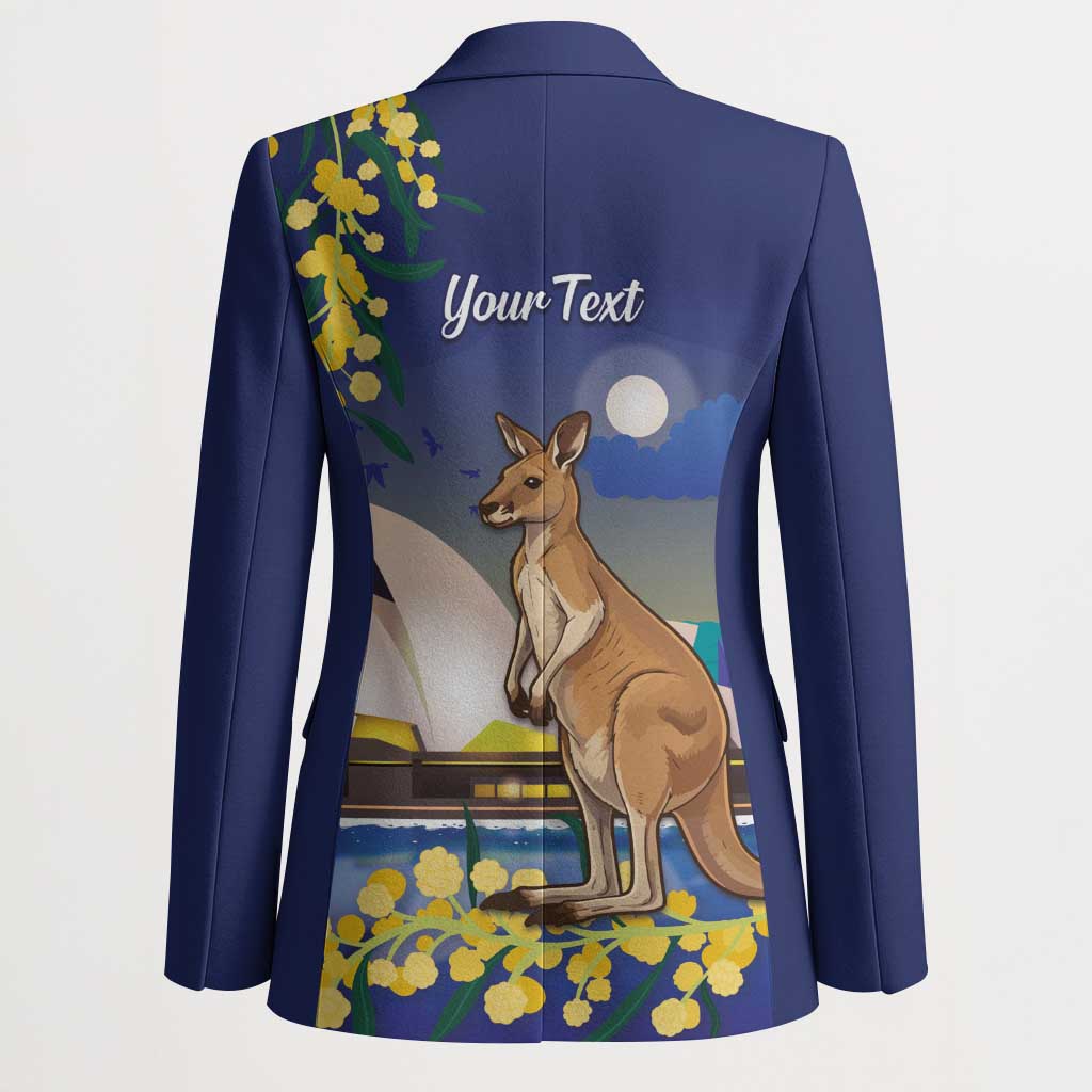 Kangaroo Australia Personalised Blazer Aussie Pride Golden Wattle Sydney Opera House