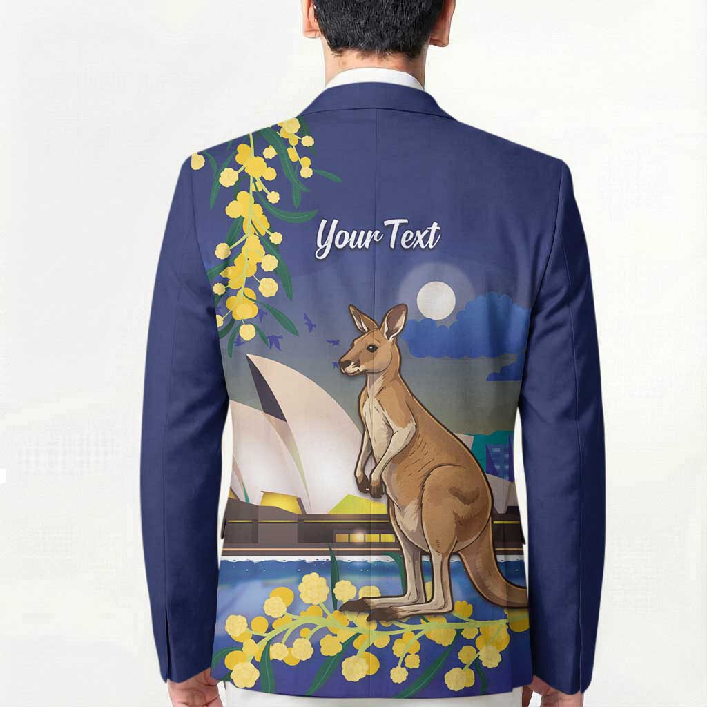 Kangaroo Australia Personalised Blazer Aussie Pride Golden Wattle Sydney Opera House