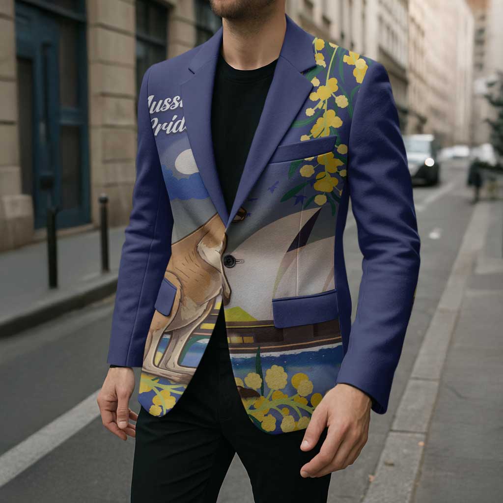 Kangaroo Australia Personalised Blazer Aussie Pride Golden Wattle Sydney Opera House