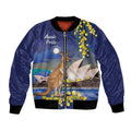 Kangaroo Australia Personalised Bomber Jacket Aussie Pride Golden Wattle Sydney Opera House