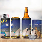 Kangaroo Australia Personalised 4 in 1 Can Cooler Tumbler Aussie Pride Golden Wattle Sydney Opera House