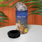 Kangaroo Australia Personalised 4 in 1 Can Cooler Tumbler Aussie Pride Golden Wattle Sydney Opera House