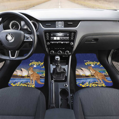 Kangaroo Australia Personalised Car Mats Aussie Pride Golden Wattle Sydney Opera House