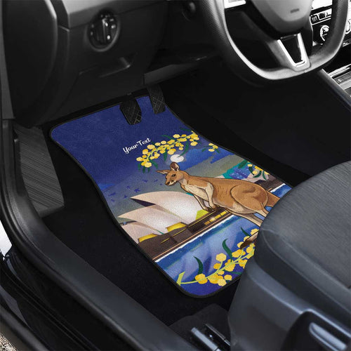 Kangaroo Australia Personalised Car Mats Aussie Pride Golden Wattle Sydney Opera House