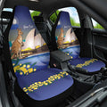 Kangaroo Australia Personalised Car Seat Cover Aussie Pride Golden Wattle Sydney Opera House