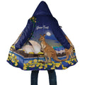 Kangaroo Australia Personalised Cloak Aussie Pride Golden Wattle Sydney Opera House