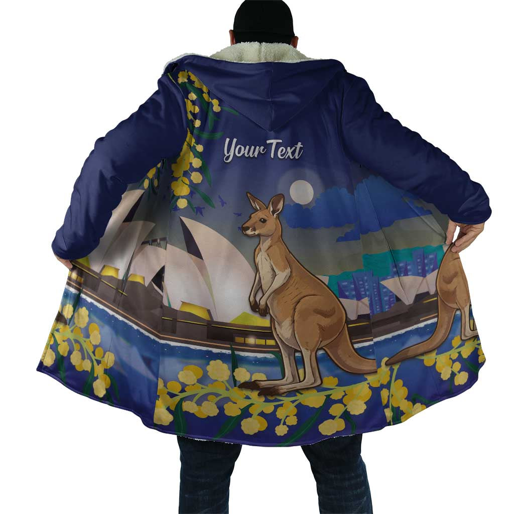 Kangaroo Australia Personalised Cloak Aussie Pride Golden Wattle Sydney Opera House