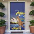 Kangaroo Australia Personalised Door Cover Aussie Pride Golden Wattle Sydney Opera House