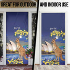 Kangaroo Australia Personalised Door Cover Aussie Pride Golden Wattle Sydney Opera House
