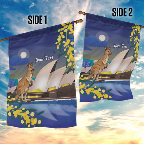 Kangaroo Australia Personalised Garden Flag Aussie Pride Golden Wattle Sydney Opera House
