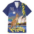 Kangaroo Australia Personalised Hawaiian Shirt Aussie Pride Golden Wattle Sydney Opera House