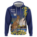 Kangaroo Australia Personalised Hoodie Aussie Pride Golden Wattle Sydney Opera House
