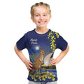 Kangaroo Australia Personalised Kid T Shirt Aussie Pride Golden Wattle Sydney Opera House