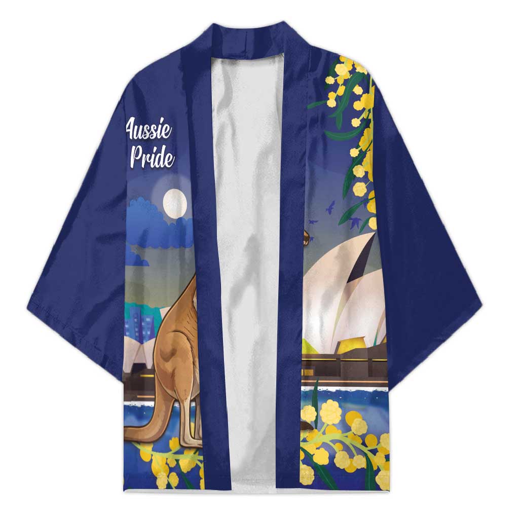 Kangaroo Australia Personalised Kimono Aussie Pride Golden Wattle Sydney Opera House