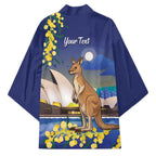 Kangaroo Australia Personalised Kimono Aussie Pride Golden Wattle Sydney Opera House
