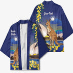Kangaroo Australia Personalised Kimono Aussie Pride Golden Wattle Sydney Opera House