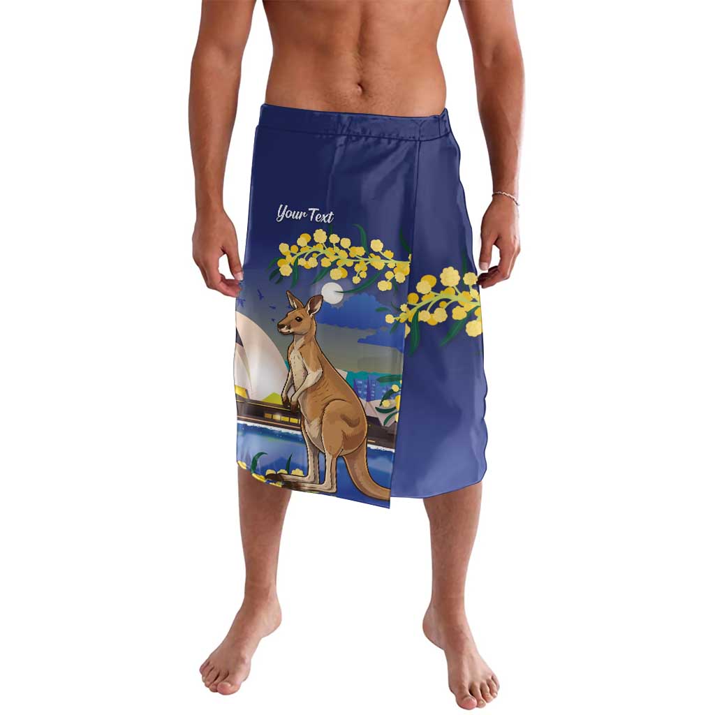 Kangaroo Australia Personalised Lavalava Aussie Pride Golden Wattle Sydney Opera House