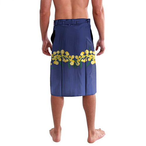 Kangaroo Australia Personalised Lavalava Aussie Pride Golden Wattle Sydney Opera House