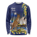 Kangaroo Australia Personalised Long Sleeve Shirt Aussie Pride Golden Wattle Sydney Opera House