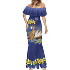 Kangaroo Australia Personalised Mermaid Dress Aussie Pride Golden Wattle Sydney Opera House