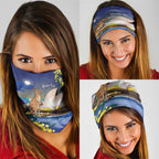 Kangaroo Australia Personalised Neck Gaiter Aussie Pride Golden Wattle Sydney Opera House