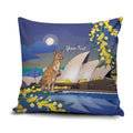 Kangaroo Australia Personalised Pillow Cover Aussie Pride Golden Wattle Sydney Opera House