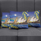 Kangaroo Australia Personalised Pillow Cover Aussie Pride Golden Wattle Sydney Opera House