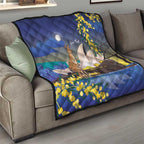 Kangaroo Australia Personalised Quilt Aussie Pride Golden Wattle Sydney Opera House