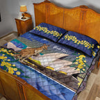 Kangaroo Australia Personalised Quilt Bed Set Aussie Pride Golden Wattle Sydney Opera House