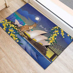 Kangaroo Australia Personalised Rubber Doormat Aussie Pride Golden Wattle Sydney Opera House