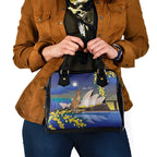 Kangaroo Australia Personalised Shoulder Handbag Aussie Pride Golden Wattle Sydney Opera House