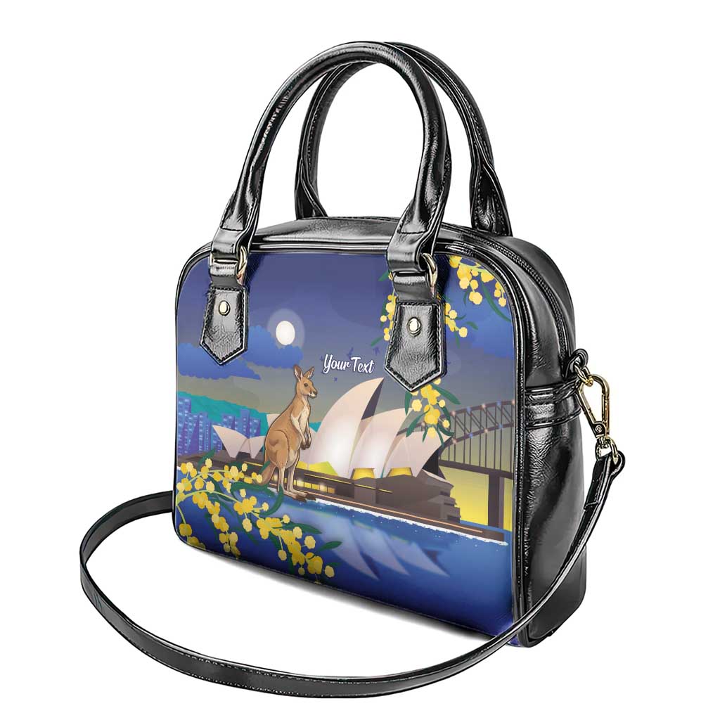 Kangaroo Australia Personalised Shoulder Handbag Aussie Pride Golden Wattle Sydney Opera House