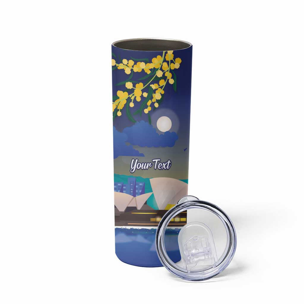 Kangaroo Australia Personalised Skinny Tumbler Aussie Pride Golden Wattle Sydney Opera House