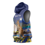 Kangaroo Australia Personalised Sleeveless Hoodie Aussie Pride Golden Wattle Sydney Opera House