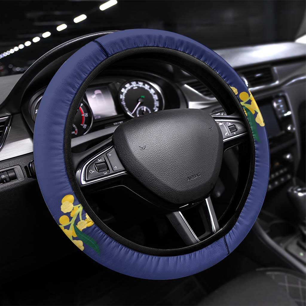 Kangaroo Australia Steering Wheel Cover Aussie Pride Golden Wattle Sydney Opera House