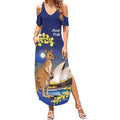 Kangaroo Australia Personalised Summer Maxi Dress Aussie Pride Golden Wattle Sydney Opera House