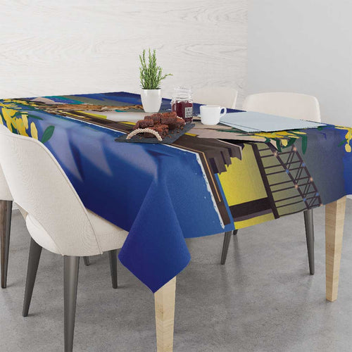 Kangaroo Australia Personalised Tablecloth Aussie Pride Golden Wattle Sydney Opera House