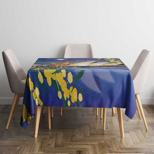 Kangaroo Australia Personalised Tablecloth Aussie Pride Golden Wattle Sydney Opera House
