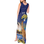 Kangaroo Australia Personalised Tank Maxi Dress Aussie Pride Golden Wattle Sydney Opera House