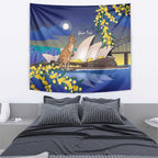 Kangaroo Australia Personalised Tapestry Aussie Pride Golden Wattle Sydney Opera House